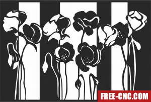 Floral flower home decor - Free dxf files ready to cut