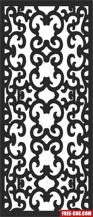 Decorative door wall pattern door - Free dxf for laser cutting and plasma