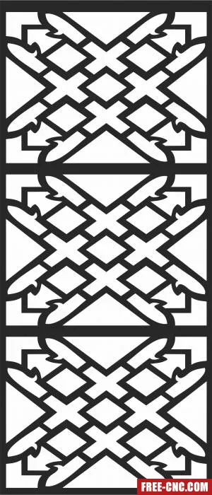 Door wall decorative - Download free dxf for cnc plasma cutting