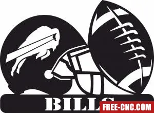 Buffalo bills nfl helmet logo - free dxf download