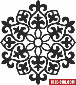 Mandala pattern decor - Free dxf download