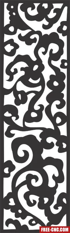 Decorative pattern wall screens panel for doors - free dxf download