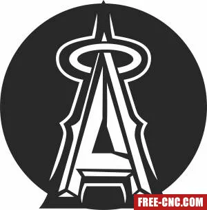 Los angeles angels of anaheim logo baseball - Download free dxf for cnc plasma cutting