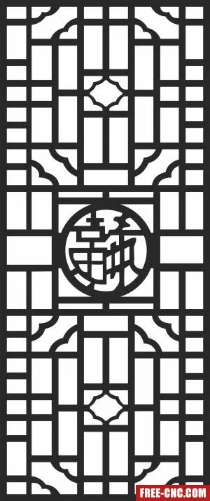 Screen wall pattern screen pattern door - Download free dxf for cnc plasma cutting