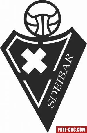 Eibar football club logo - Free dxf for laser cutting and plasma