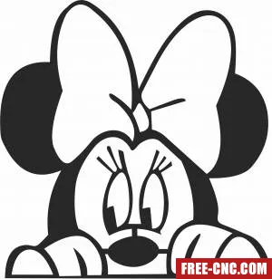 Minnie mouse wall art - Download free dxf for cnc plasma cutting