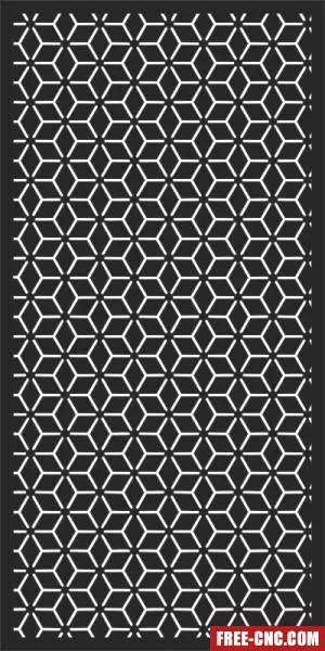 Decorative wall screen pattern panel - free dxf download