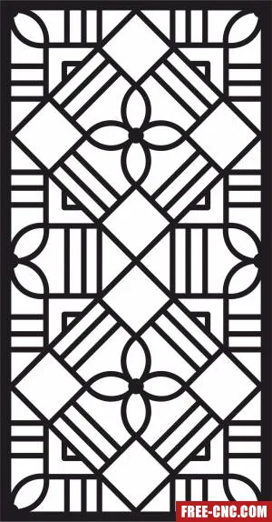 Decorative panel door wall screen pattern - Download free dxf for cnc plasma cutting