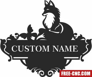 Fox address sign - Download free dxf for cnc plasma cutting