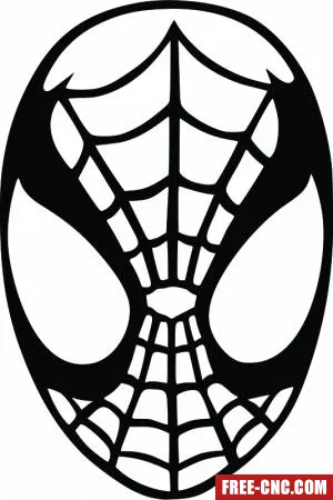 Spiderman face girf for kids - free dxf download