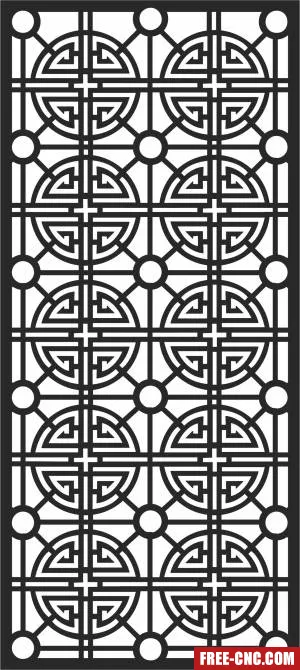 Wall screen decorative screen wall - Free dxf download
