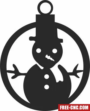 Christmas snowman ornaments - Free dxf for laser cutting and plasma