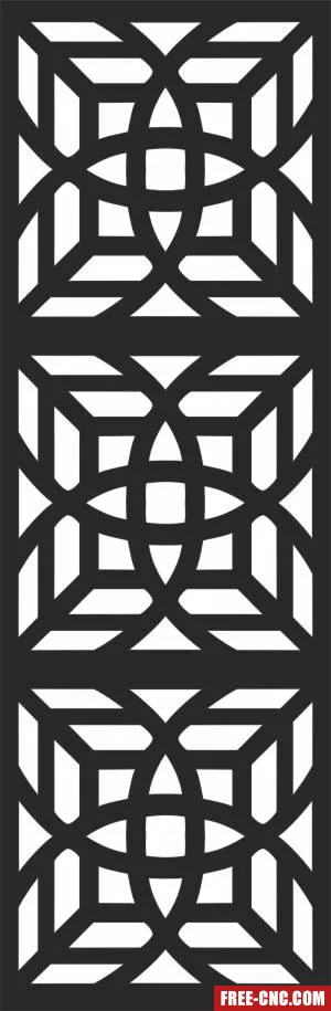 Door wall decorative screen - Download free dxf for cnc plasma cutting