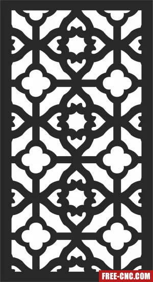 Door decorative pattern screen - Free dxf download