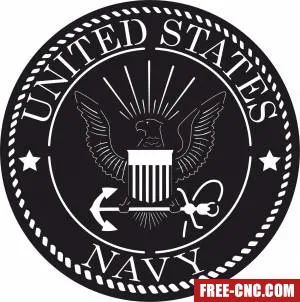 United states navy logo - Download free dxf for cnc plasma cutting