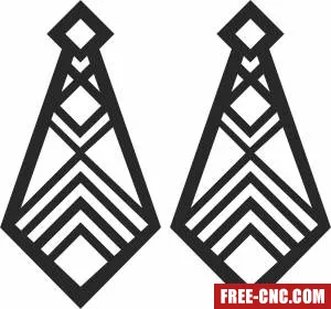 Earrings pendants art - Free dxf download