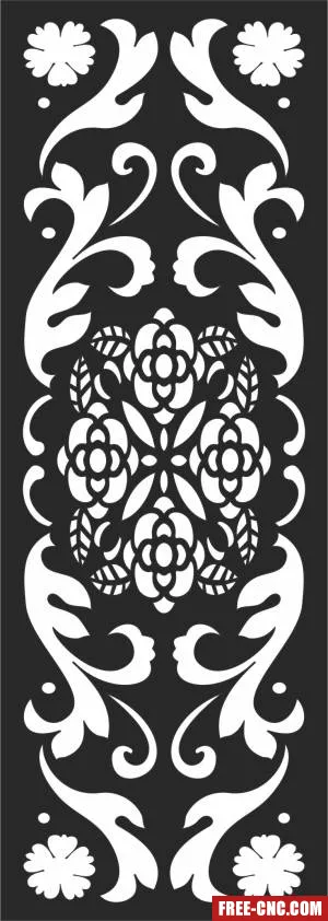 Decorative door pattern wall - Free dxf for laser cutting and plasma