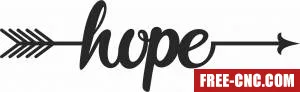 Hope arrow sign - Free dxf files ready to cut