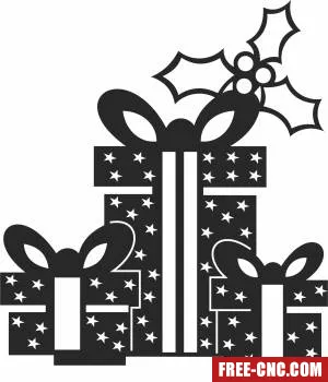 Christmas gifts wall arts - Free dxf for laser cutting and plasma