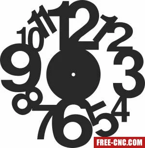 Wall clock decor - Free dxf files ready to cut