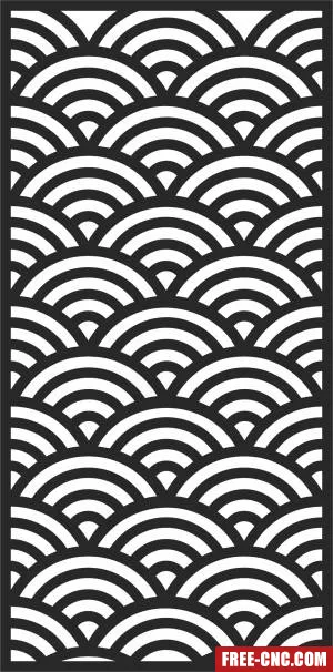 Wall screen decorative pattern door - Free dxf download