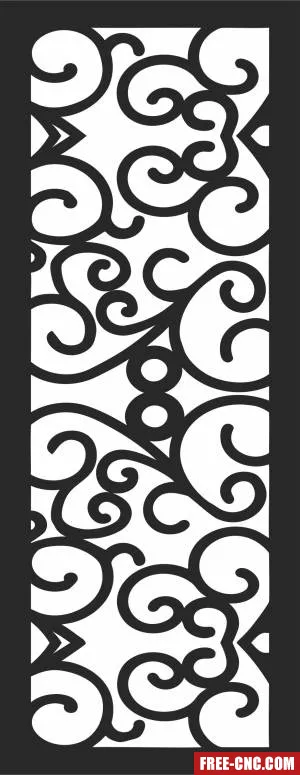 Screen decorative pattern door decorative screen pattern - Free dxf for laser cutting and plasma