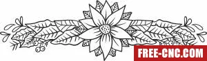 Christmas ornaments flower clipart - Download free dxf for cnc plasma cutting