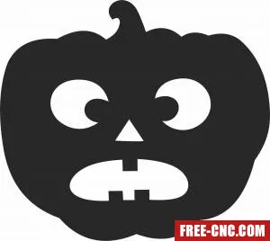 Halloween pampking silhouette - Download free dxf for cnc plasma cutting