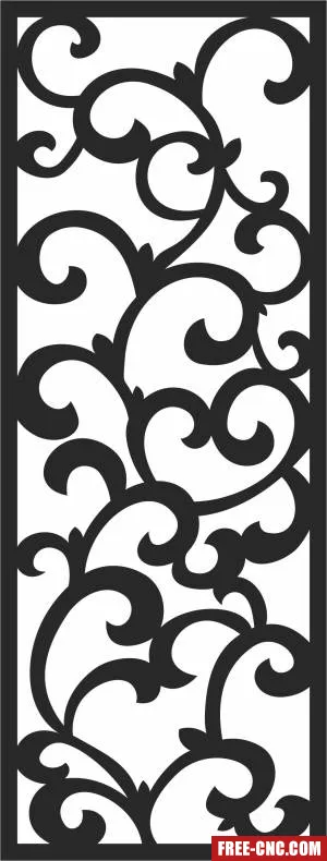 Door wall decorative wall door screen - Download free dxf for cnc plasma cutting
