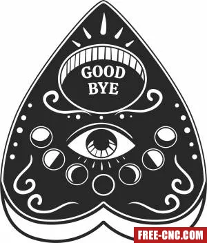 Ouija halloween heart art - Free dxf for laser cutting and plasma