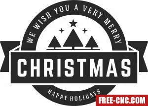 Merry christmas happy new year - Download free dxf for cnc plasma cutting