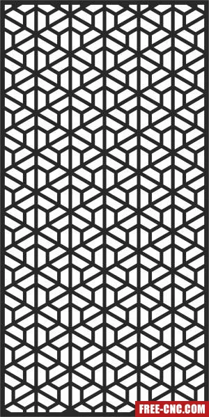 Screen pattern decorative door wall pattern - Free dxf download