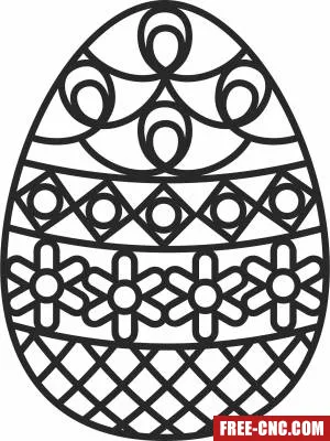 Decorative easter egg - Free dxf for laser cutting and plasma