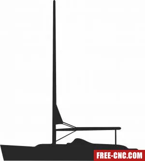 Sailboat sailing ship - Free dxf download