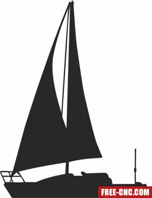 Sailboat sailing ship - Free dxf files ready to cut