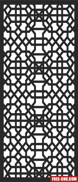 Wall decorative door screen pattern screen wall - Free dxf files ready to cut