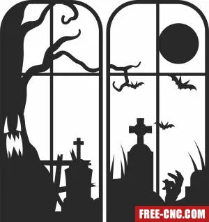 Halloween gost scary clipart - Free dxf download