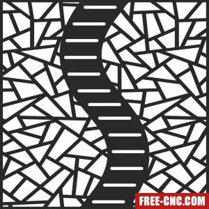 Door screen pattern screen - Free dxf for laser cutting and plasma