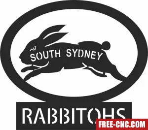 South sydney rabbitohs logo rugby - Free dxf download