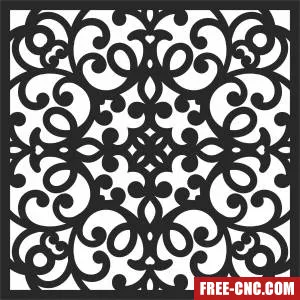 Wall pattern screen pattern wall screen wall - Download free dxf for cnc plasma cutting