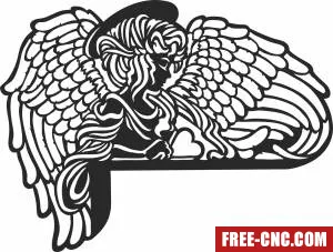 Angel wings art - Download free dxf for cnc plasma cutting