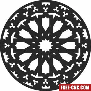 Mandala wall decorative pattern - free dxf download