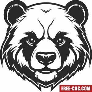 Angry bear face cliparts - Free dxf for laser cutting and plasma