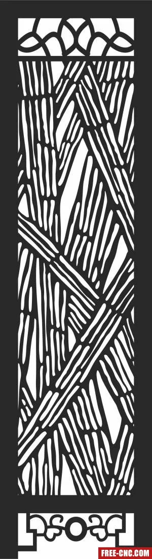 Screen wall pattern door decorative - Free dxf files ready to cut