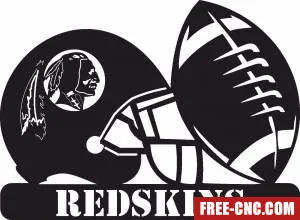 Washington redskins nfl helmet logo - free dxf download