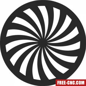 Mandala wall decorative pattern - free dxf download
