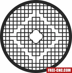 Door decorative pattern door - Free dxf for laser cutting and plasma