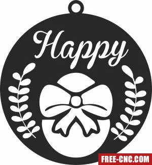 Happy easter egg ornament clipart - Download free dxf for cnc plasma cutting