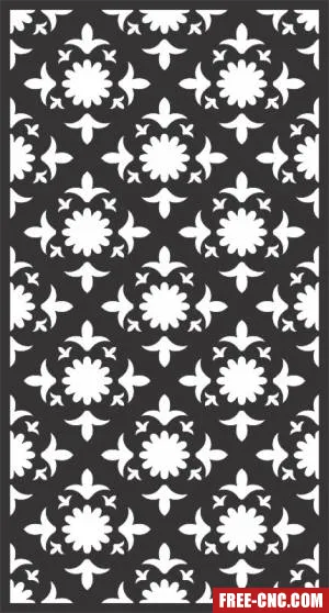 Decorative panels for doors wall screen pattern - free dxf download