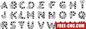 Christmas split letters clipart - Free dxf files ready to cut